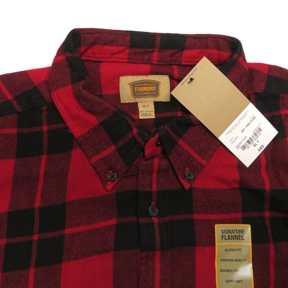 The Foundry Supply Co. Shirts Foundry Signature Red Flannel Shirt